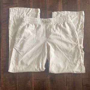 Cream linen pants